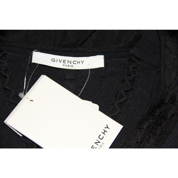 NWT GIVENCHY Black Sheer Lace Cutout Ruffle Stretchy Dress XS - Picture 7 of 7